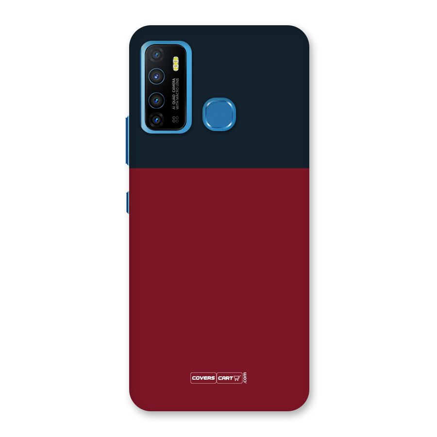 Maroon and Navy Blue Back Case for Infinix Hot 9