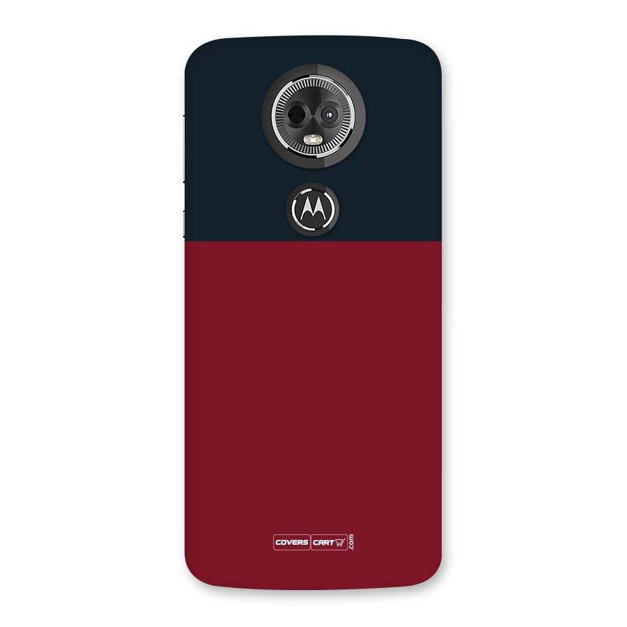 Maroon and Navy Blue Back Case for Moto E5 Plus