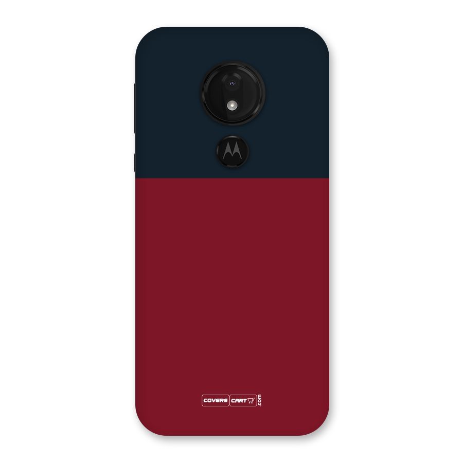 Maroon and Navy Blue Back Case for Moto G7 Power