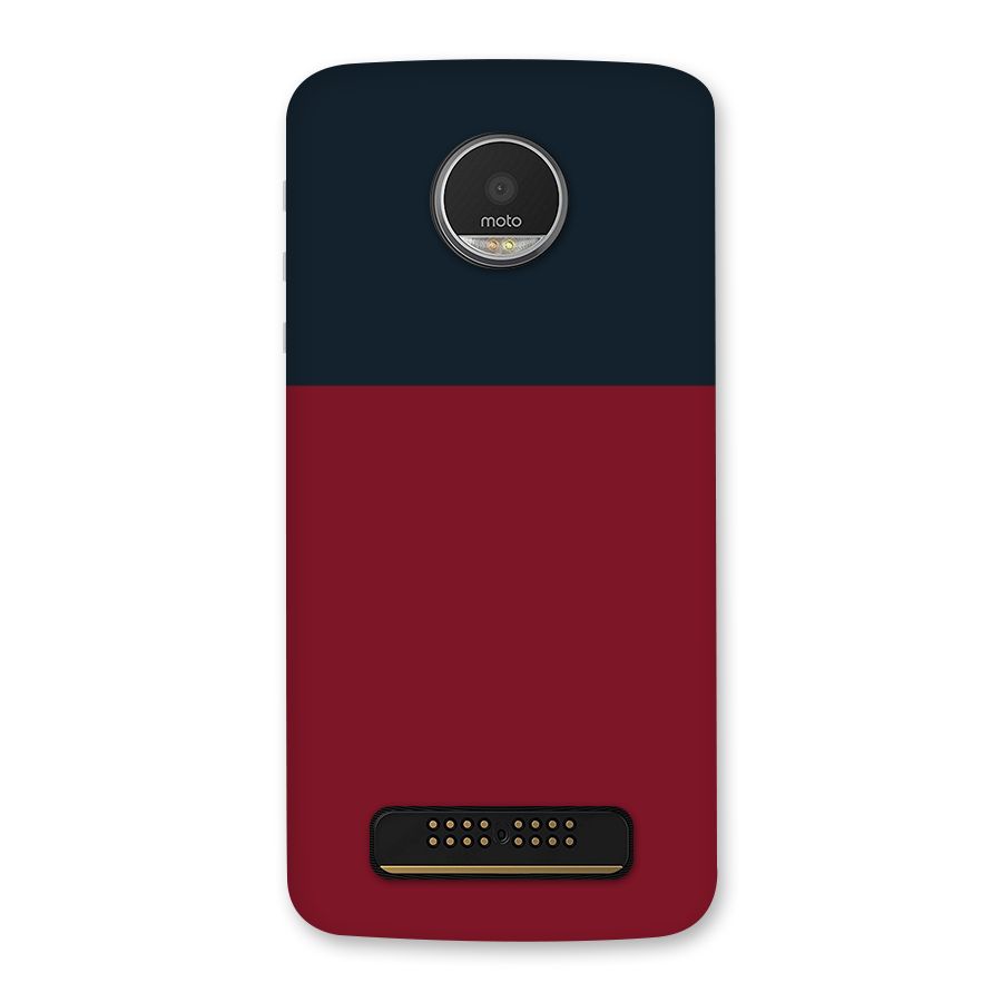 Maroon and Navy Blue Back Case for Moto Z Play