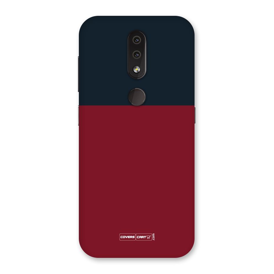 Maroon and Navy Blue Back Case for Nokia 4.2