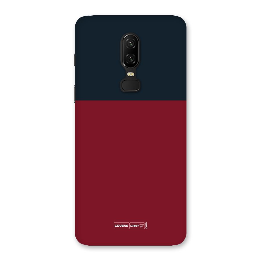 Maroon and Navy Blue Back Case for OnePlus 6