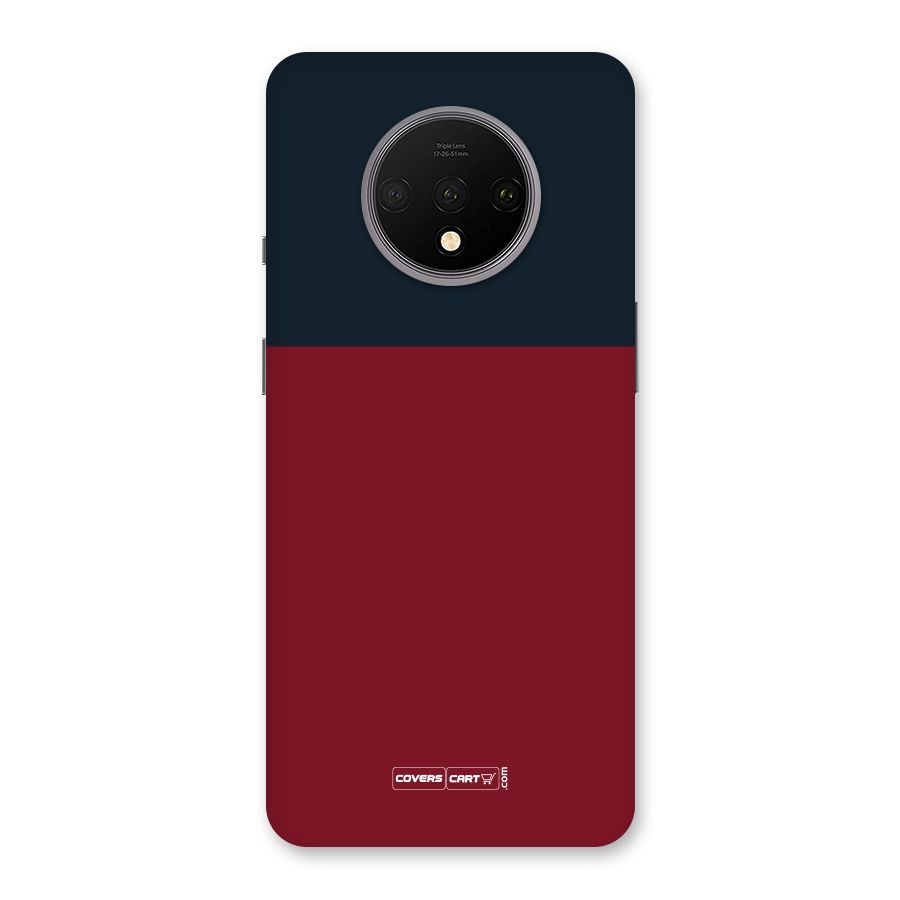 Maroon and Navy Blue Back Case for OnePlus 7T