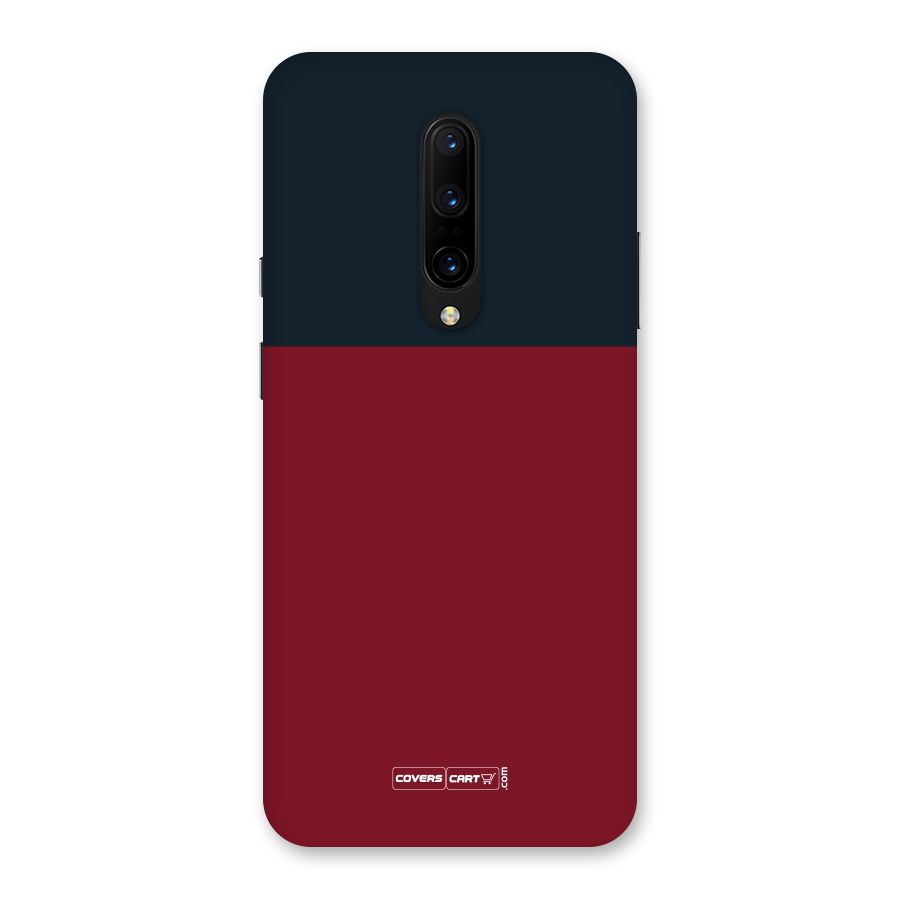 Maroon and Navy Blue Back Case for OnePlus 7 Pro