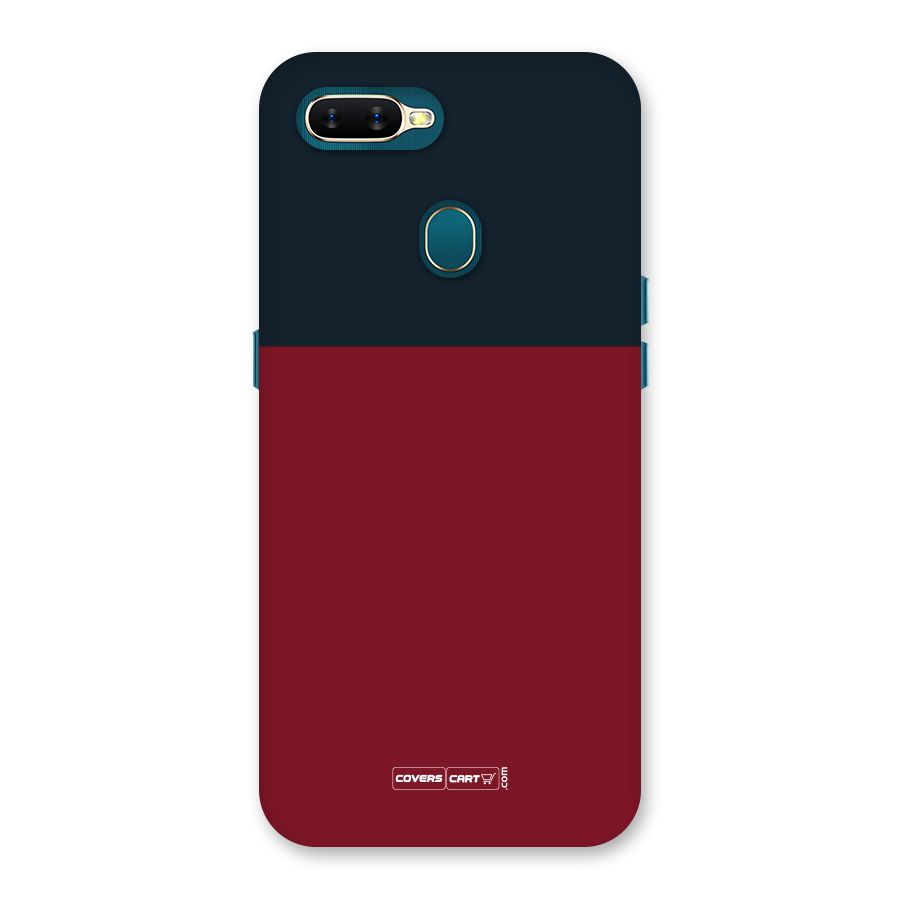 Maroon and Navy Blue Back Case for Oppo A11k