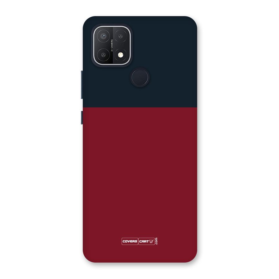 Maroon and Navy Blue Back Case for Oppo A15