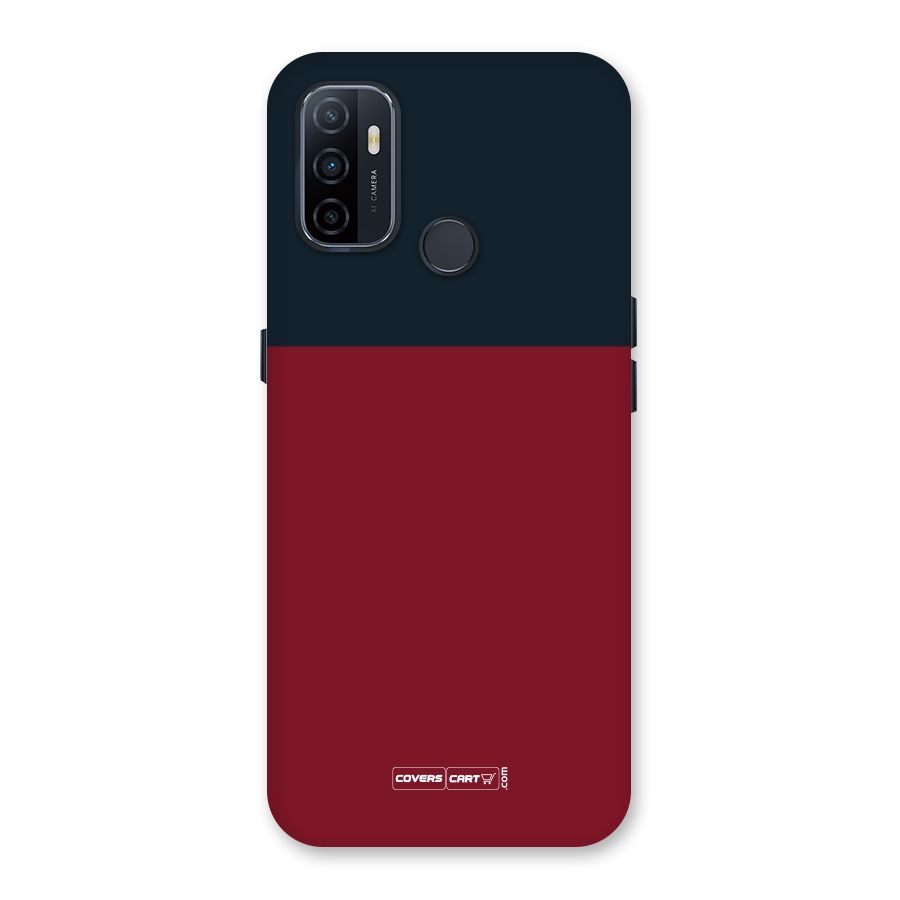 Maroon and Navy Blue Back Case for Oppo A32