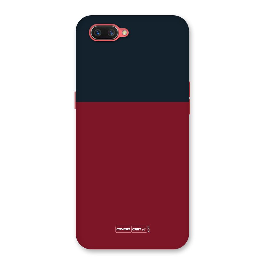 Maroon and Navy Blue Back Case for Oppo A3s