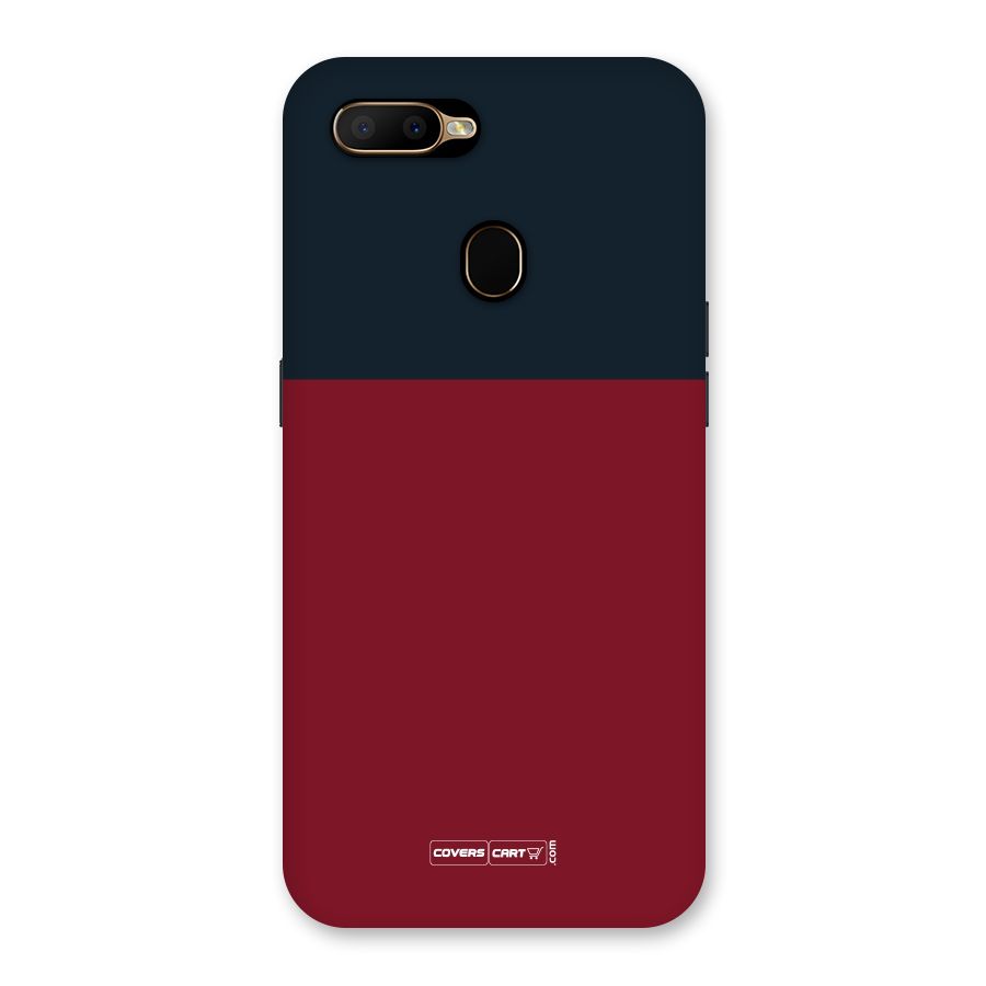 Maroon and Navy Blue Back Case for Oppo A5s