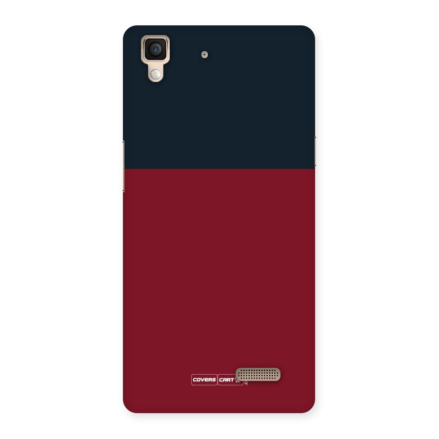 Maroon and Navy Blue Back Case for Oppo R7