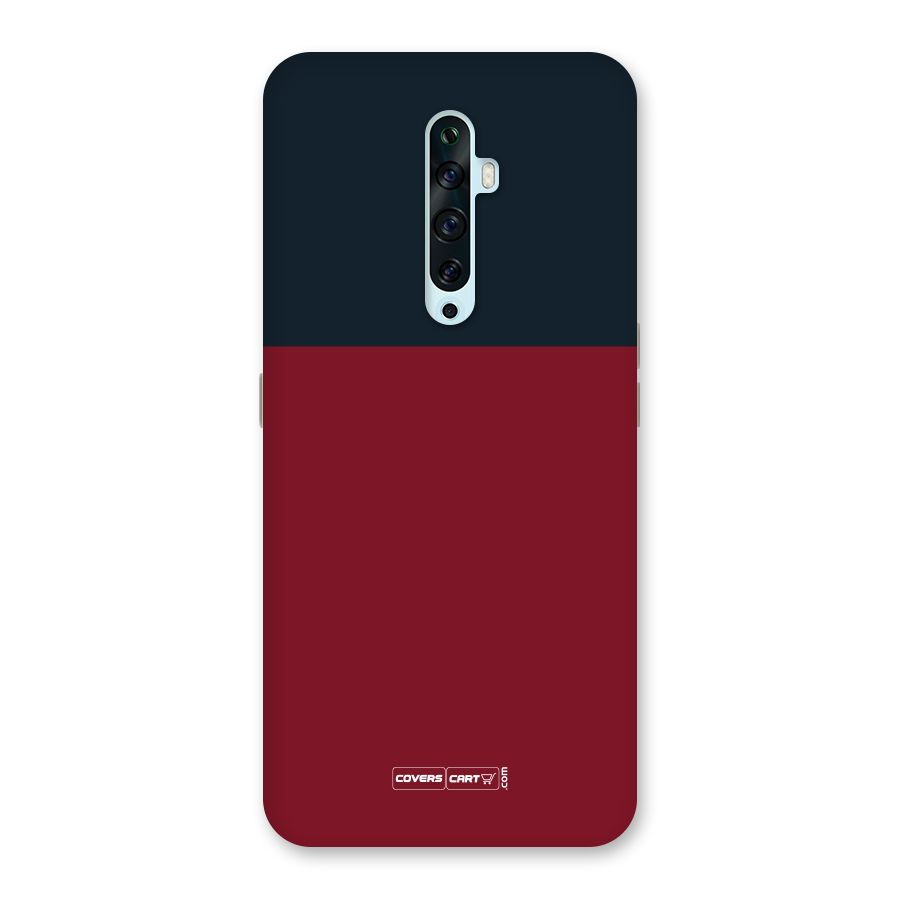 Maroon and Navy Blue Back Case for Oppo Reno2 F