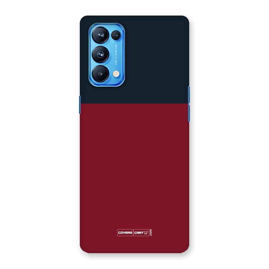 Maroon and Navy Blue Back Case for Oppo Reno5 Pro 5G