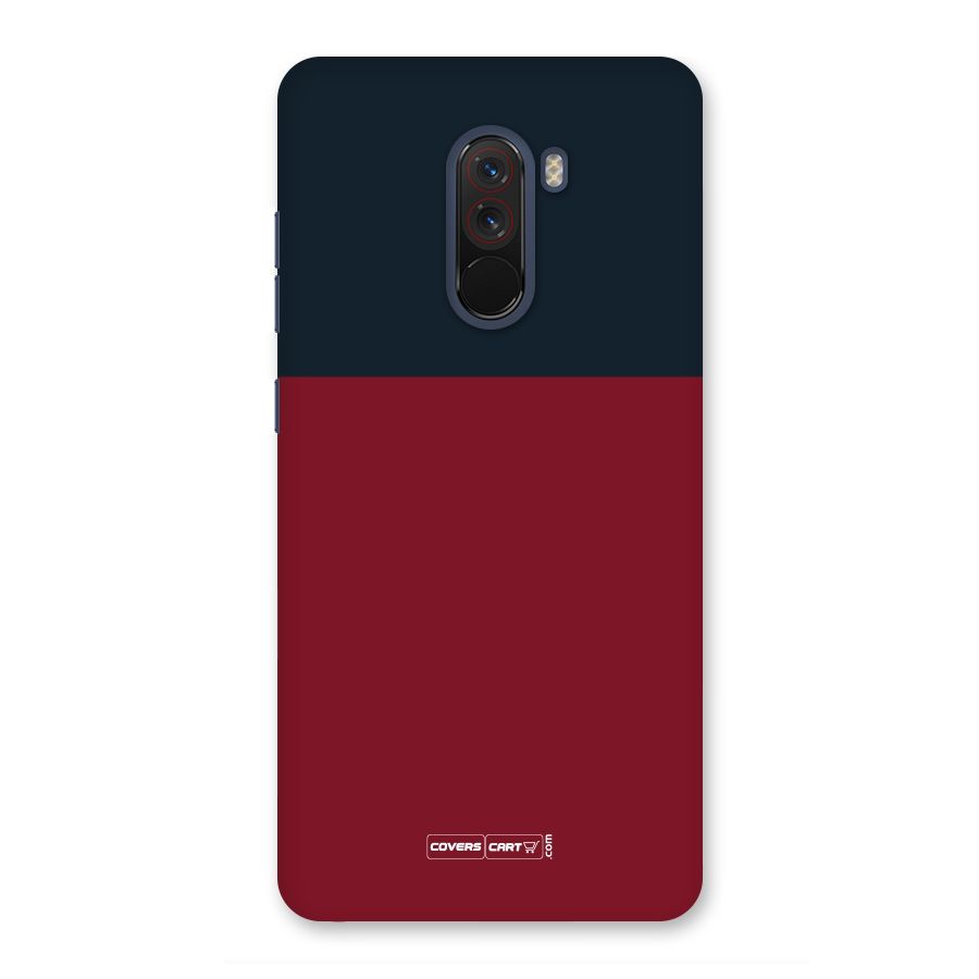Maroon and Navy Blue Back Case for Poco F1