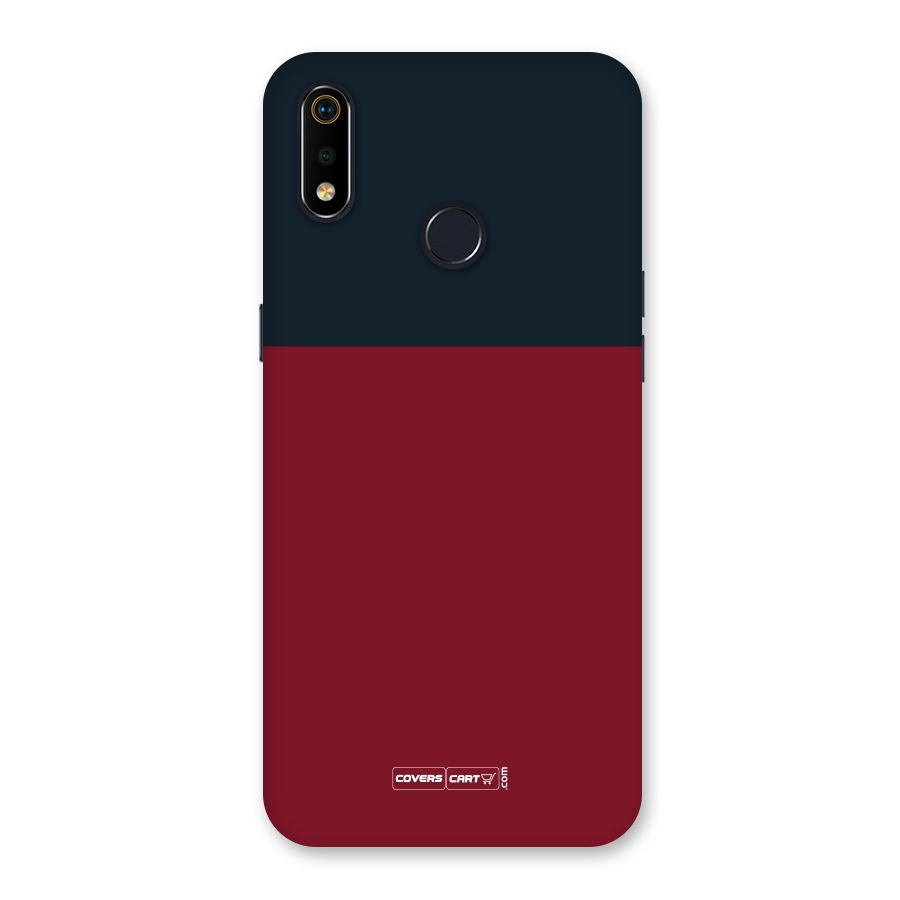 Maroon and Navy Blue Back Case for Realme 3i