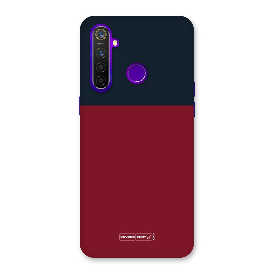 Maroon and Navy Blue Back Case for Realme 5 Pro