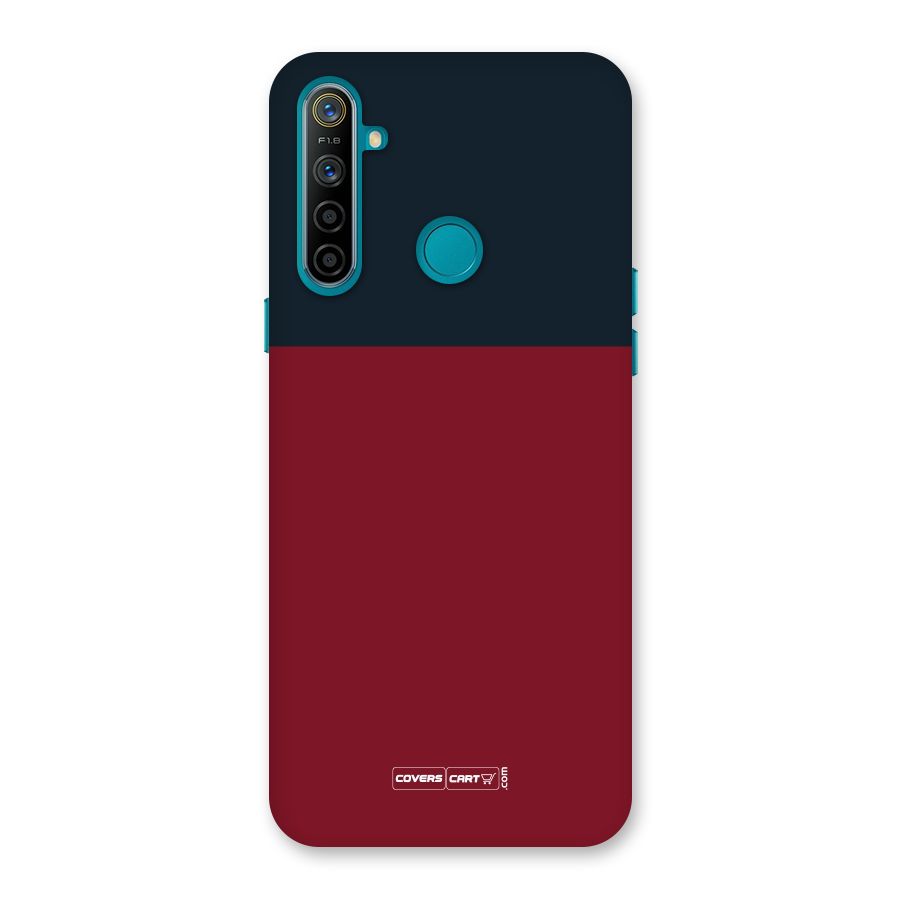 Maroon and Navy Blue Back Case for Realme 5i