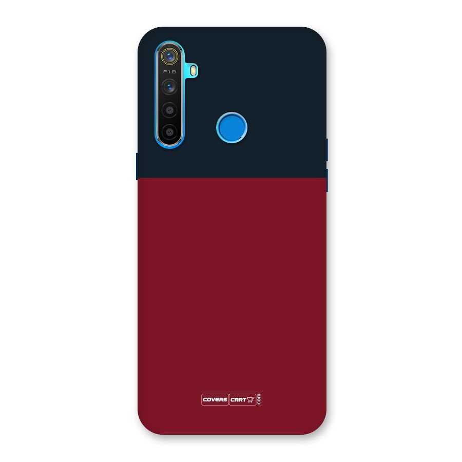 Maroon and Navy Blue Back Case for Realme 5s