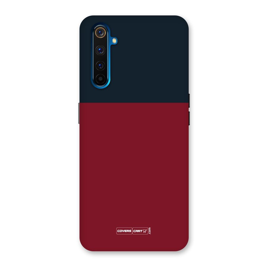 Maroon and Navy Blue Back Case for Realme 6 Pro