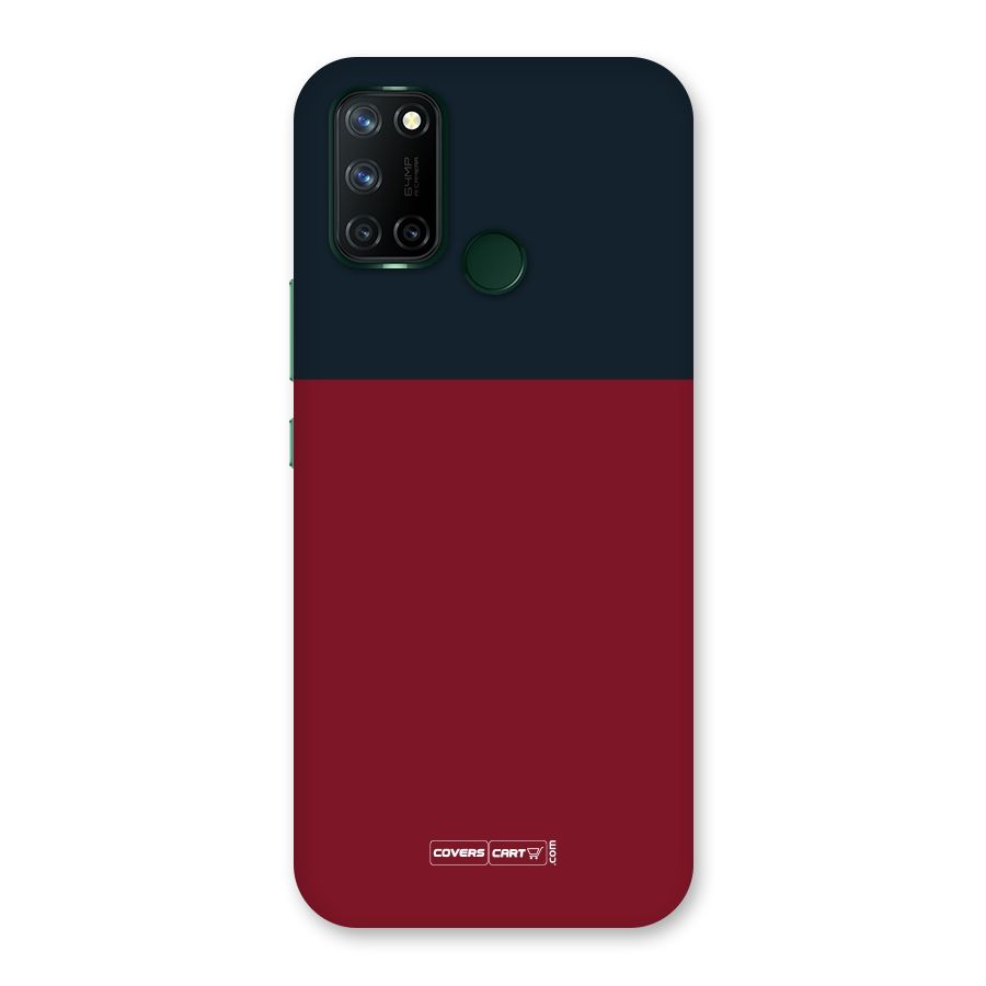 Maroon and Navy Blue Back Case for Realme 7i