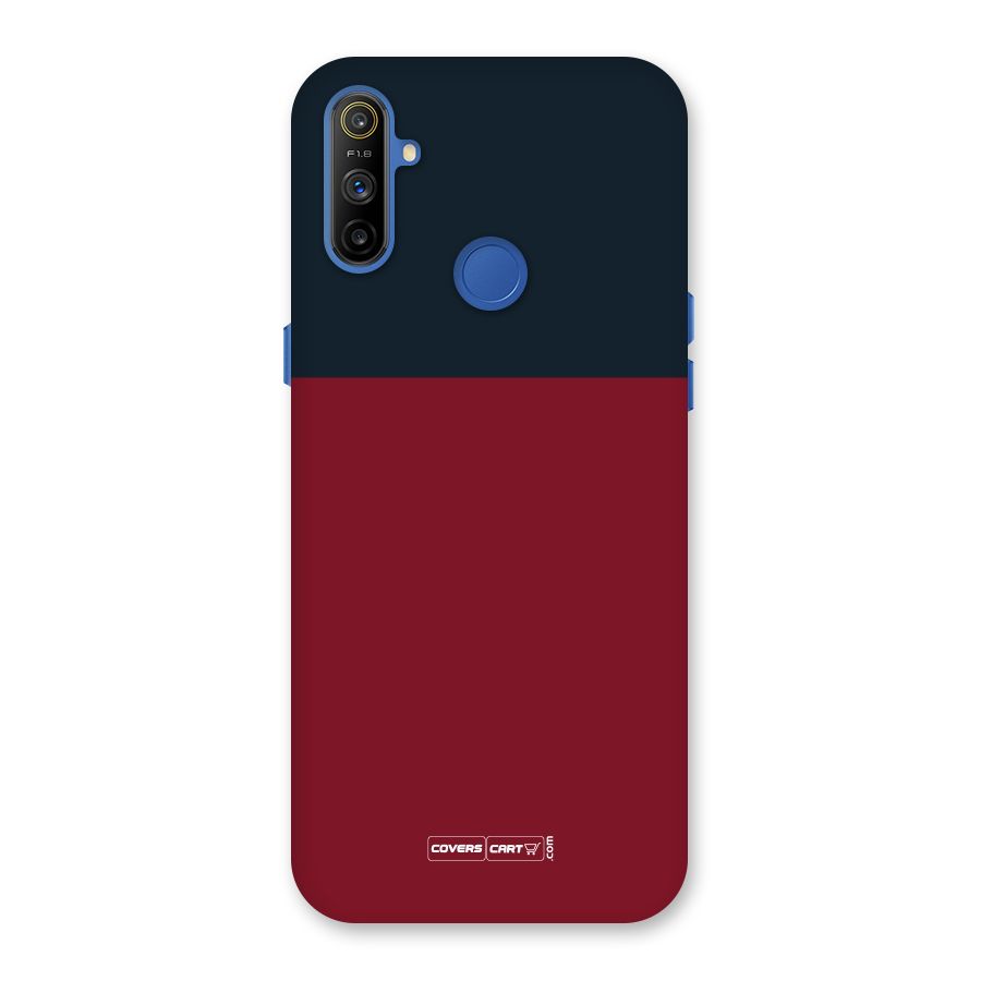 Maroon and Navy Blue Back Case for Realme Narzo 10A