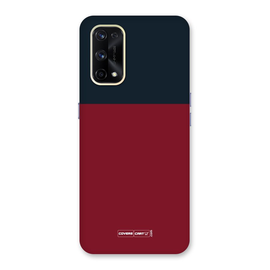 Maroon and Navy Blue Glass Back Case for Realme X7 Pro