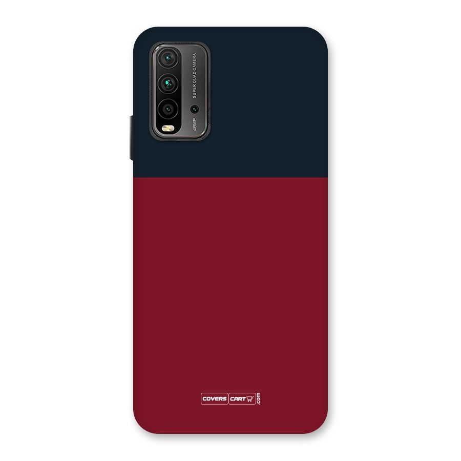 Maroon and Navy Blue Back Case for Redmi 9 Power