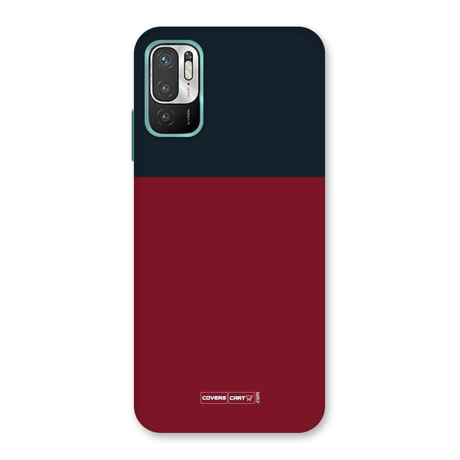 Maroon and Navy Blue Back Case for Redmi Note 10T 5G