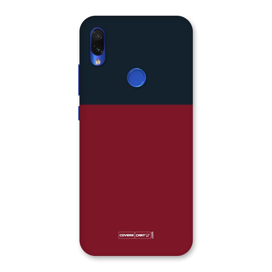 Maroon and Navy Blue Back Case for Redmi Note 7S