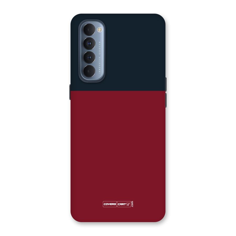 Maroon and Navy Blue Back Case for Reno4 Pro