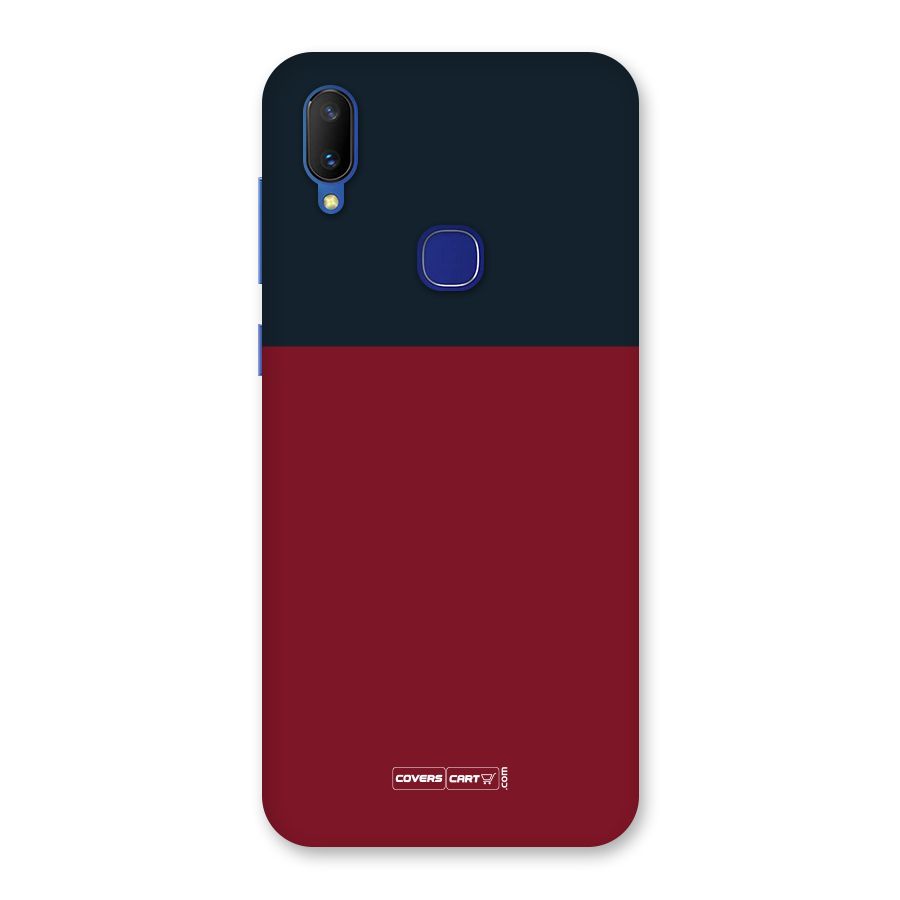 Maroon and Navy Blue Back Case for Vivo V11