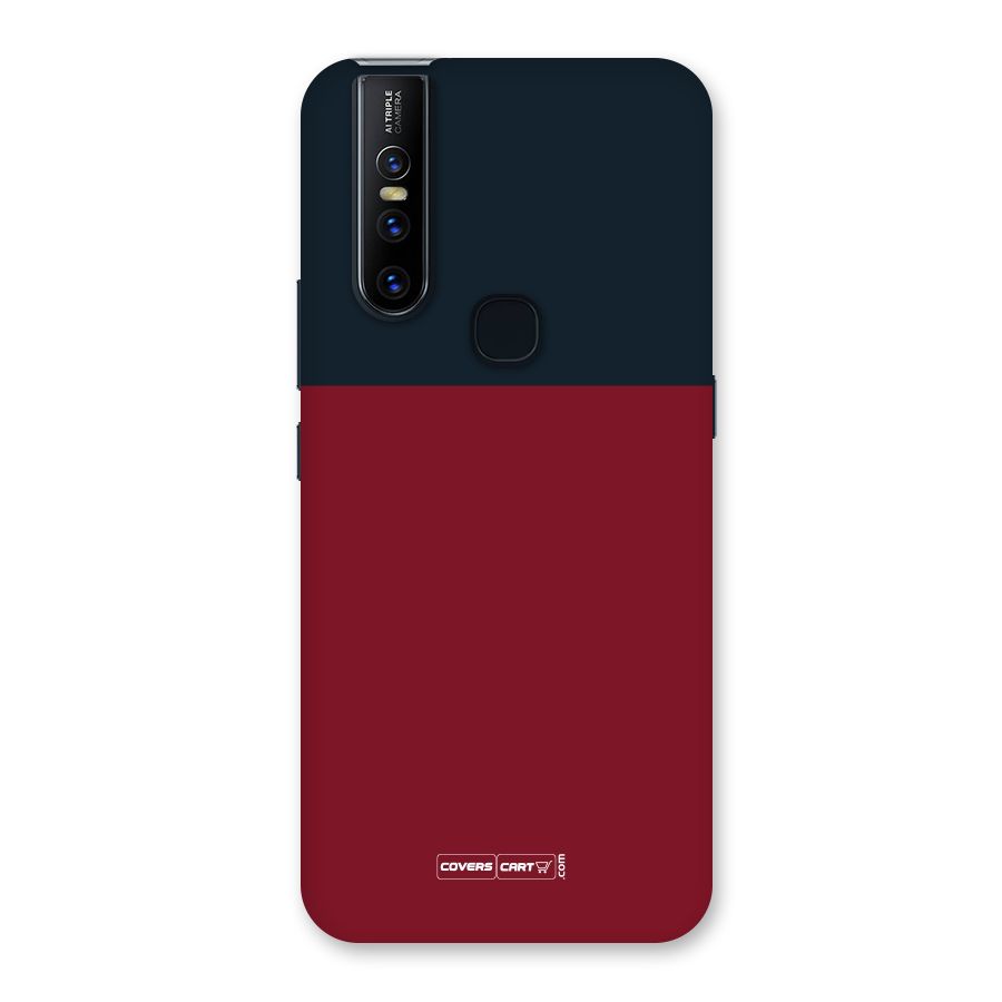 Maroon and Navy Blue Back Case for Vivo V15