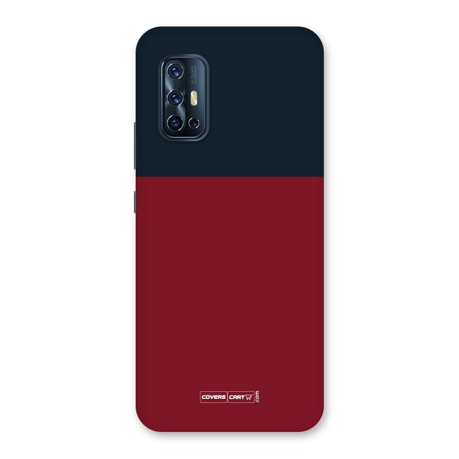 Maroon and Navy Blue Back Case for Vivo V17