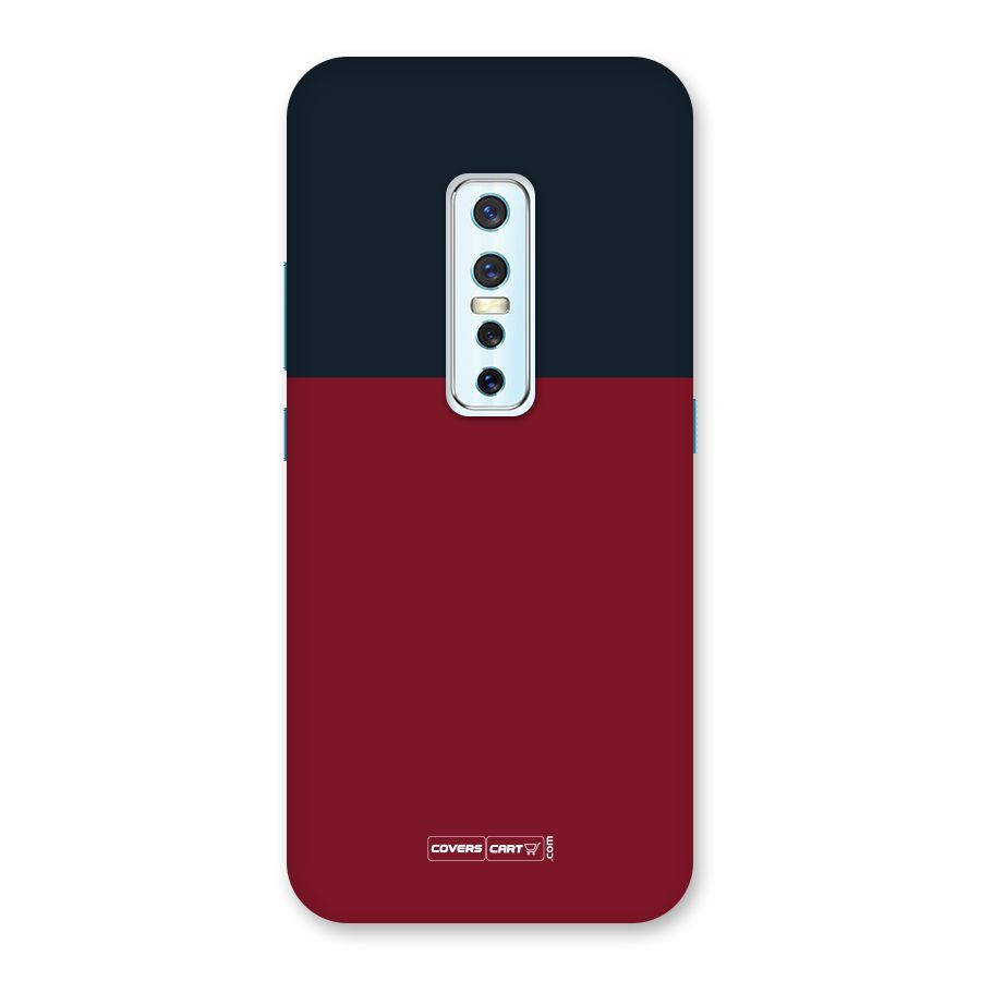 Maroon and Navy Blue Back Case for Vivo V17 Pro