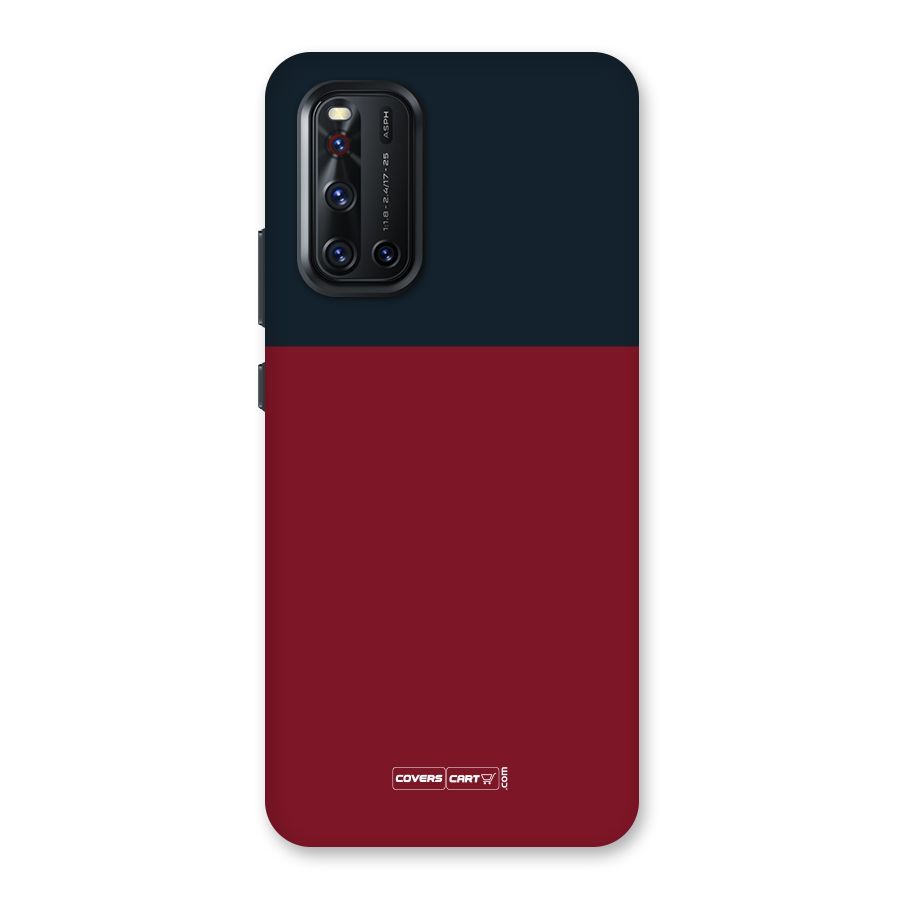 Maroon and Navy Blue Back Case for Vivo V19