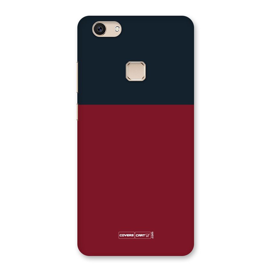 Maroon and Navy Blue Back Case for Vivo V7