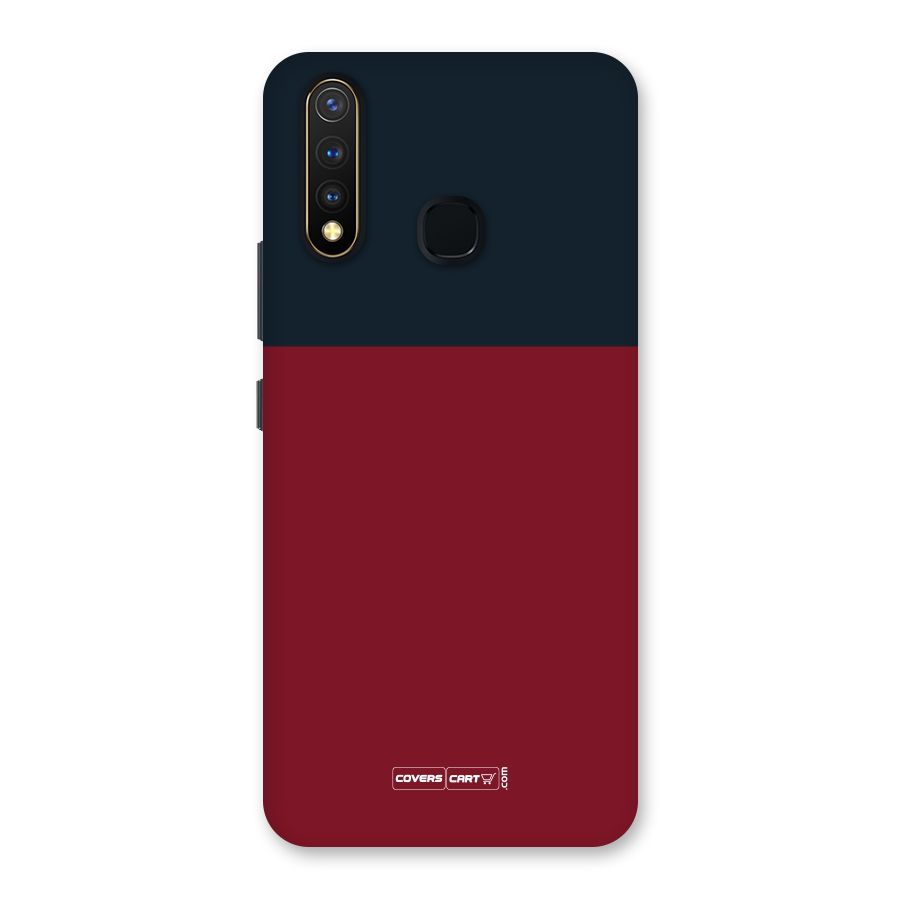 Maroon and Navy Blue Back Case for Vivo Y19