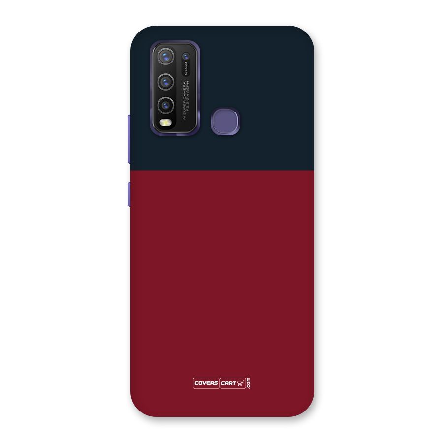 Maroon and Navy Blue Back Case for Vivo Y50