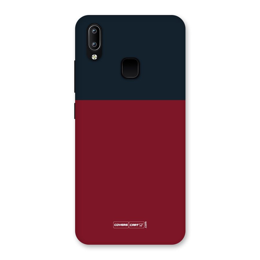 Maroon and Navy Blue Back Case for Vivo Y95