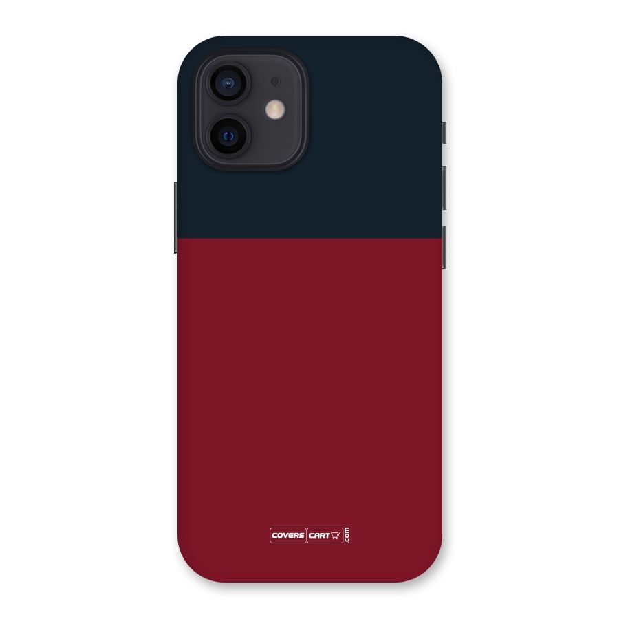 Maroon and Navy Blue Back Case for iPhone 12