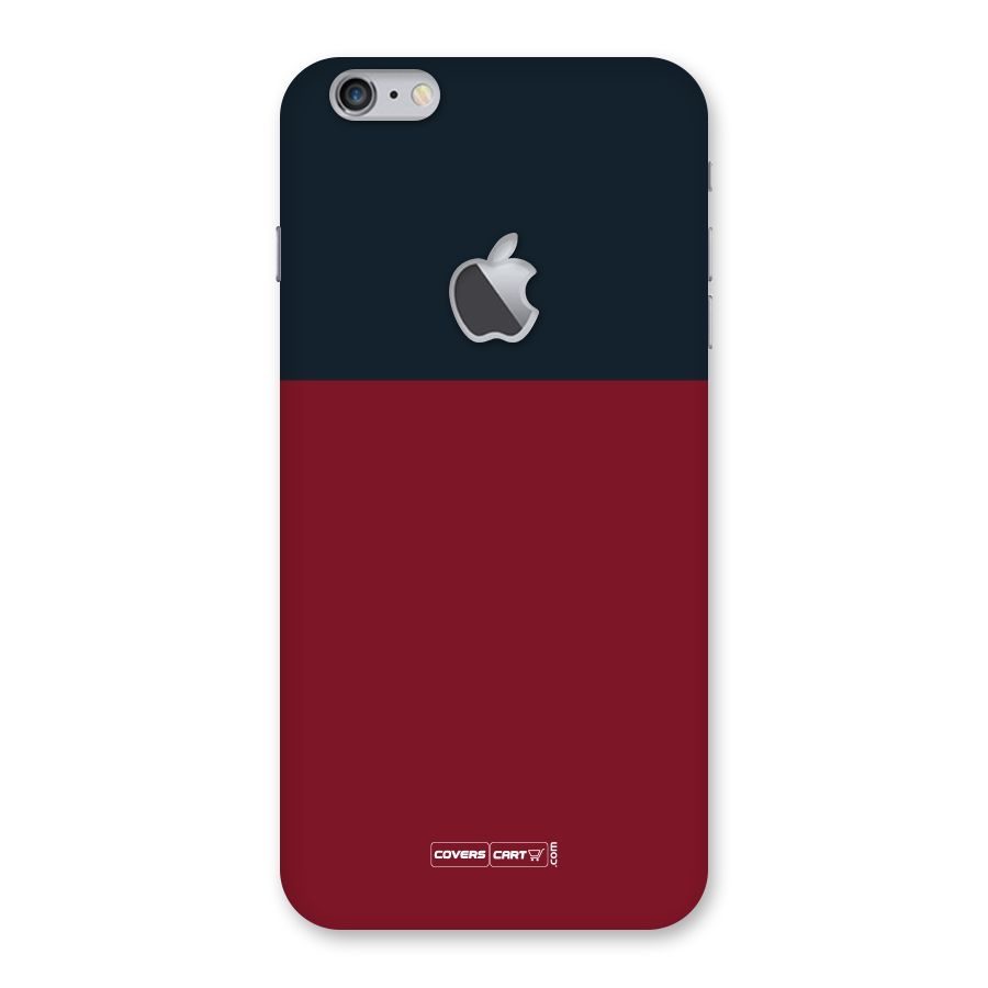 Maroon and Navy Blue Back Case for iPhone 6 Plus 6S Plus Logo Cut