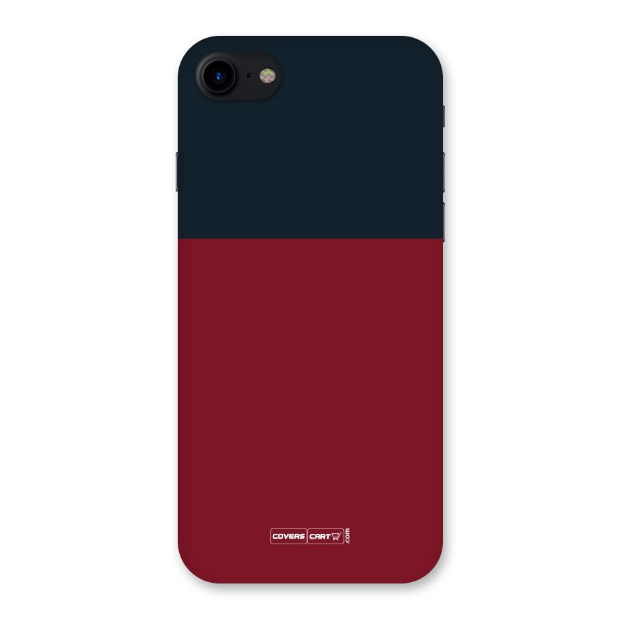 Maroon and Navy Blue Back Case for iPhone SE 2020