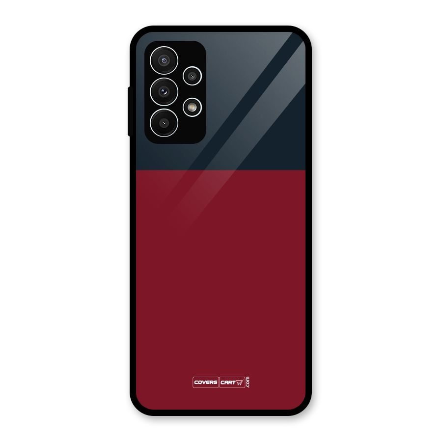 Maroon and Navy Blue Glass Back Case for Galaxy A23