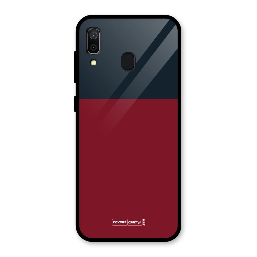 Maroon and Navy Blue Glass Back Case for Galaxy A30