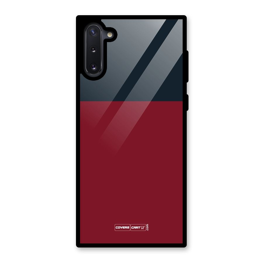 Maroon and Navy Blue Glass Back Case for Galaxy Note 10
