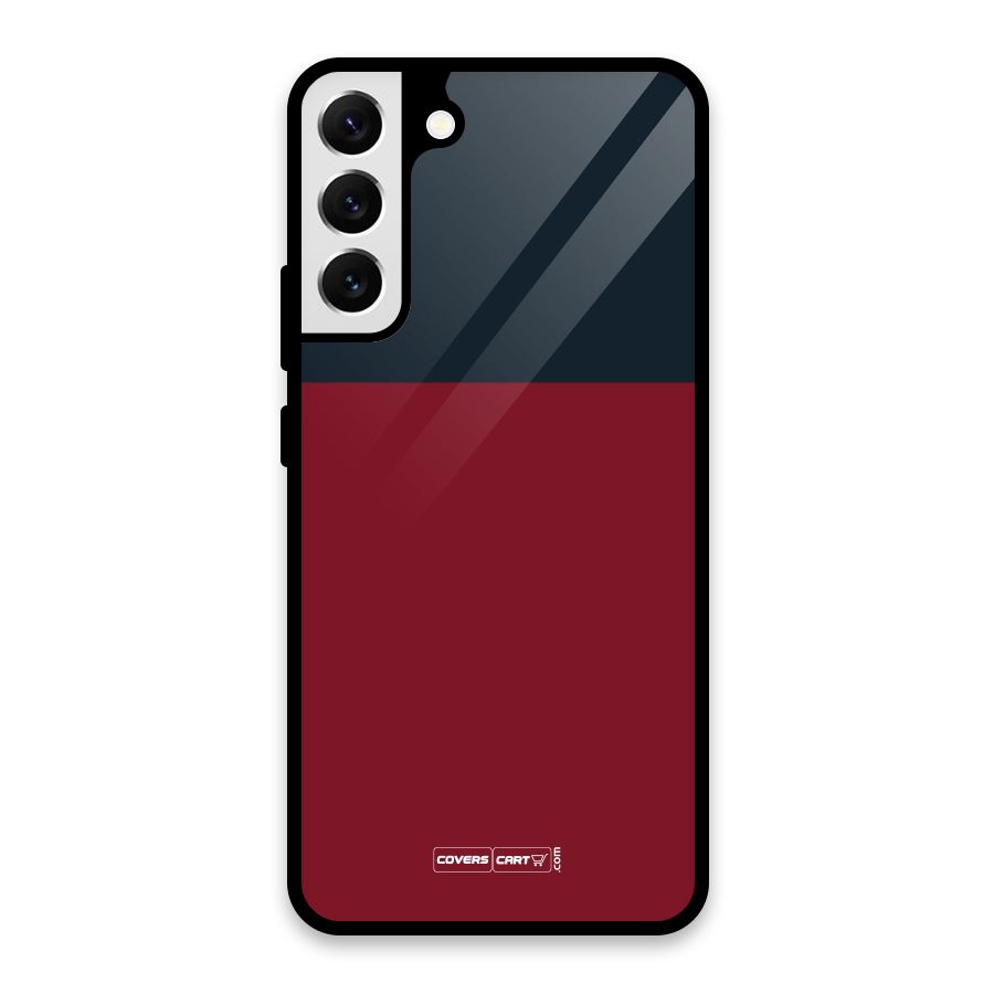Maroon and Navy Blue Glass Back Case for Galaxy S22 Plus 5G