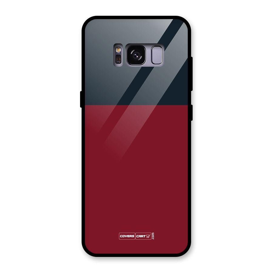 Maroon and Navy Blue Glass Back Case for Galaxy S8
