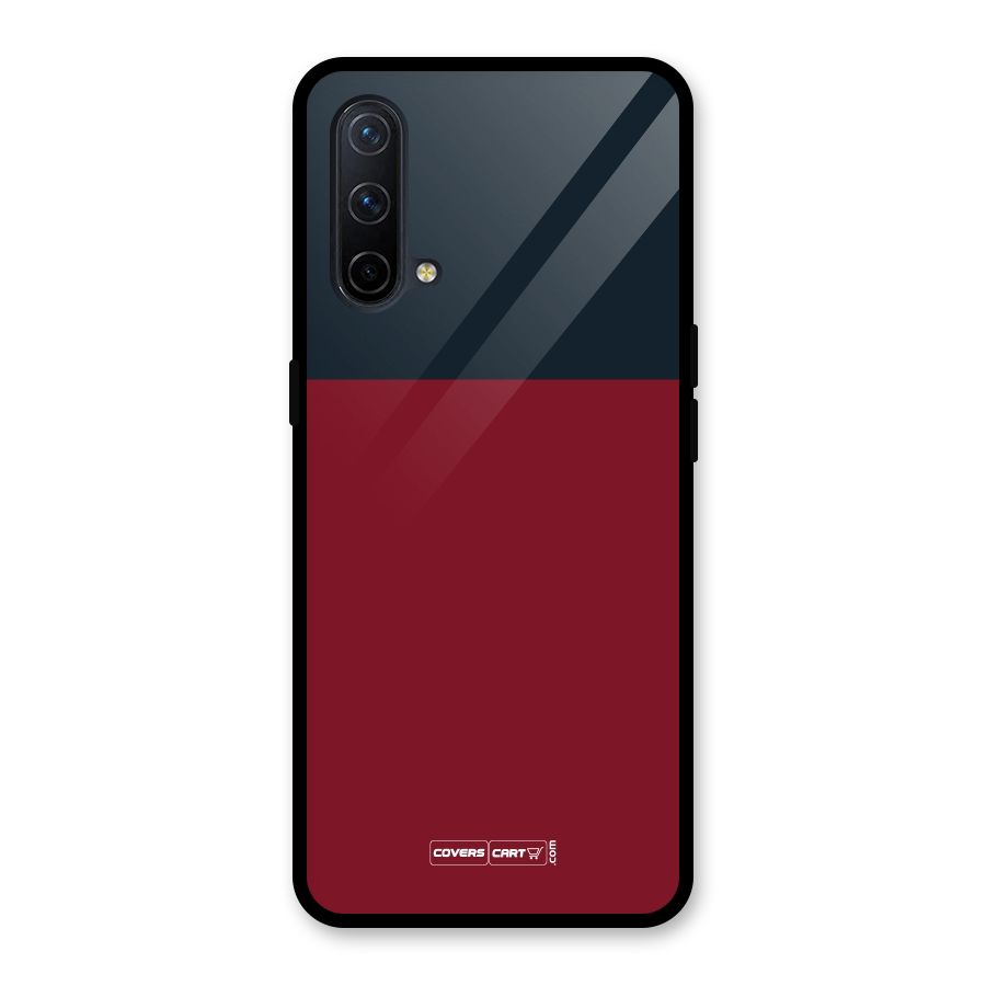 Maroon and Navy Blue Glass Back Case for OnePlus Nord CE 5G