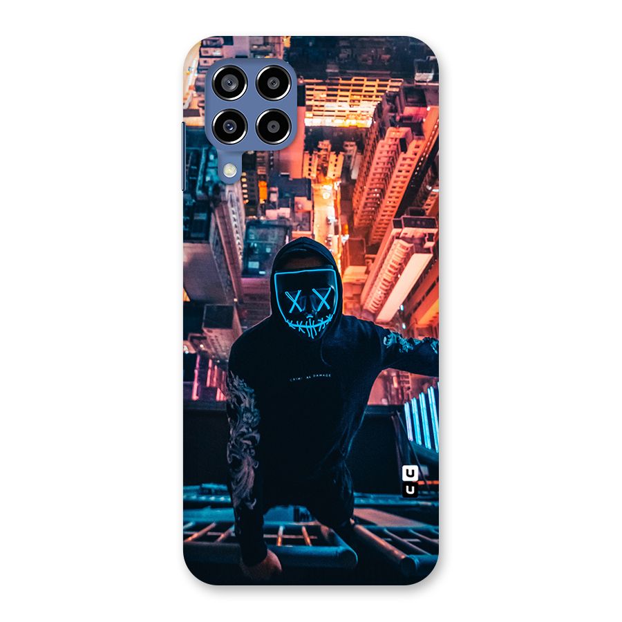 Mask Guy Climbing Building Back Case for Galaxy M53 5G