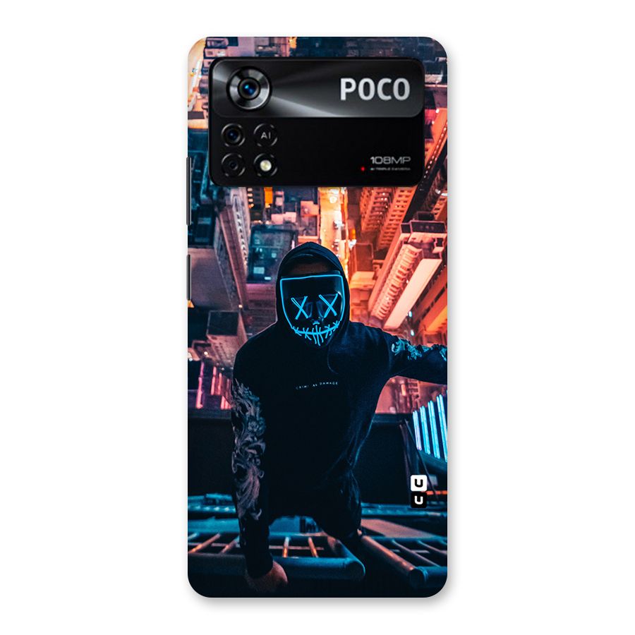 Mask Guy Climbing Building Back Case for Poco X4 Pro 5G