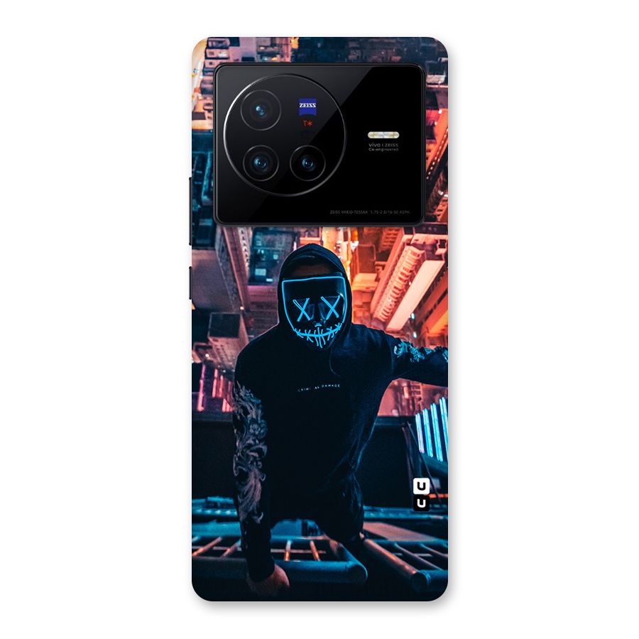 Mask Guy Climbing Building Back Case for Vivo X80